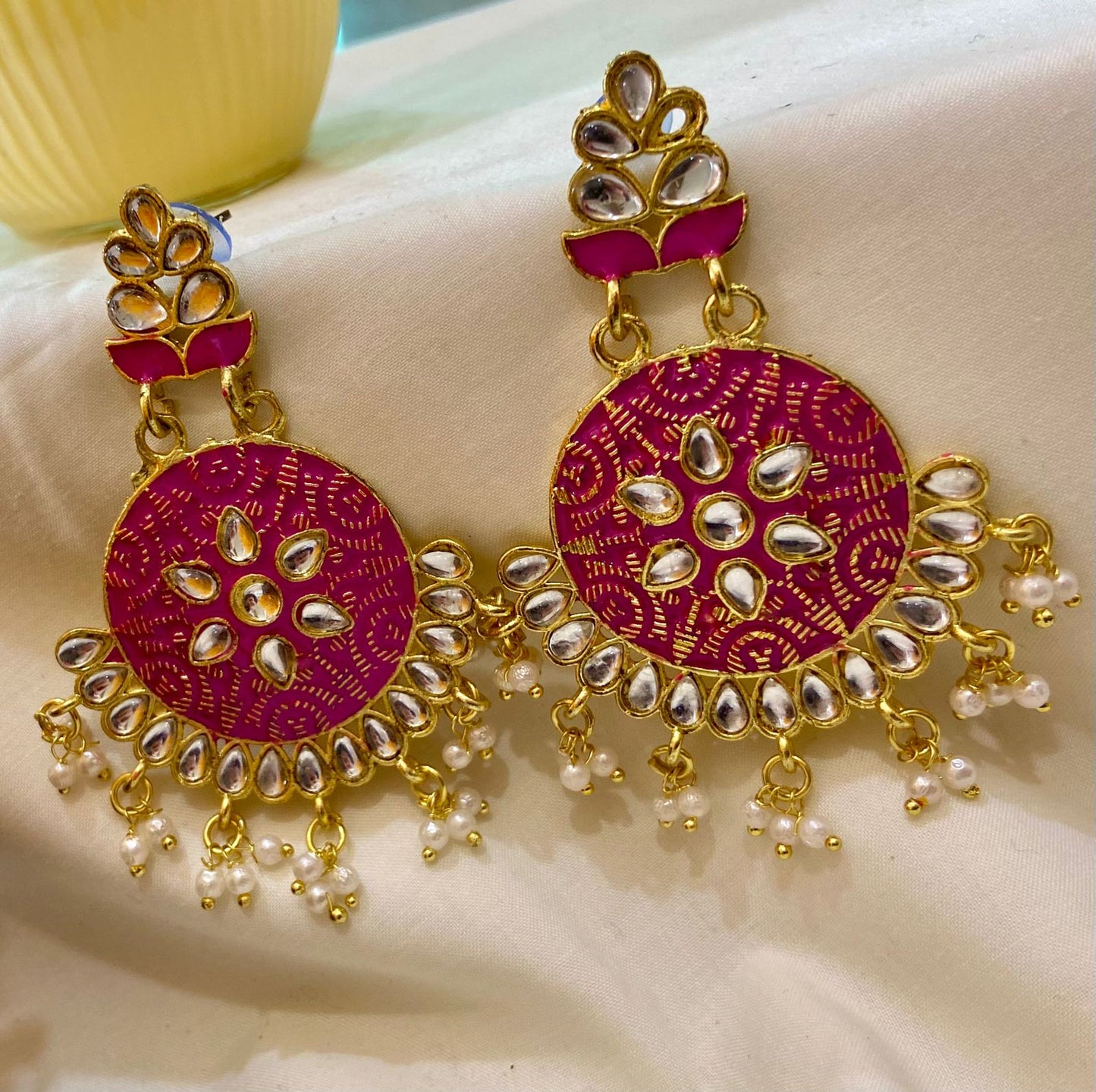 Pink Antique Earring