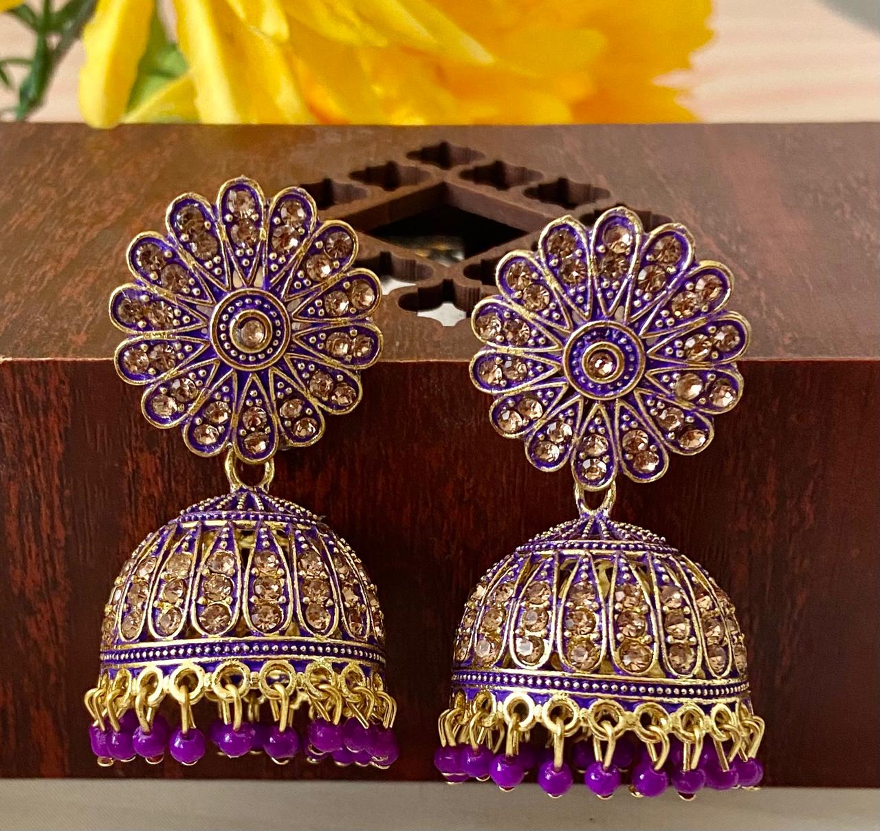 Purple Jhumka