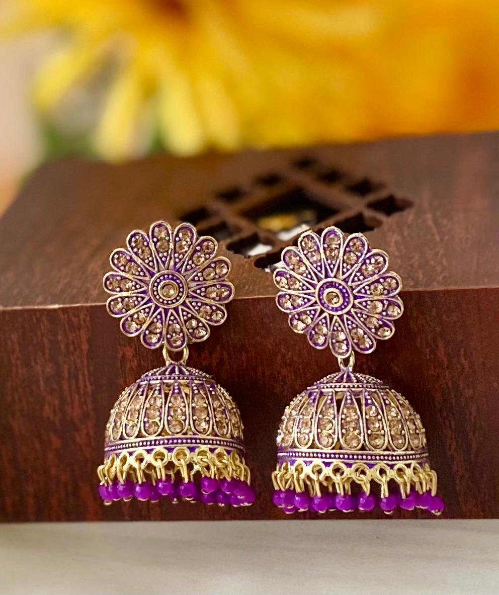 Purple Jhumka