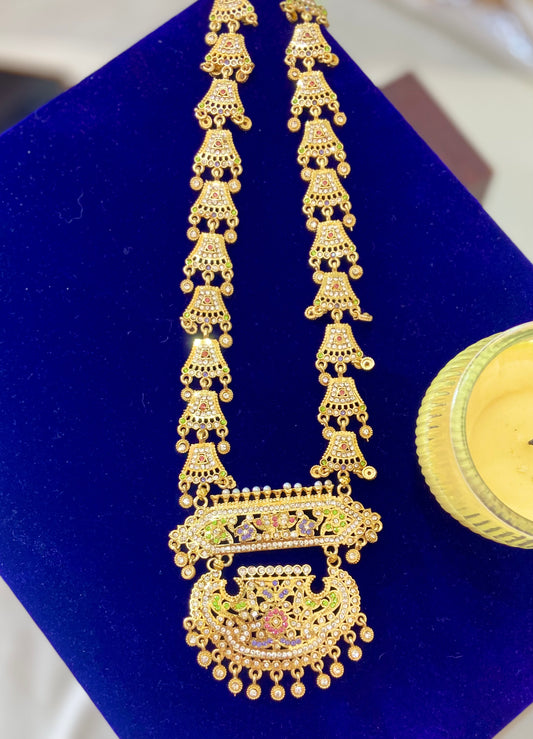 Gold finish Jadau Rani haar