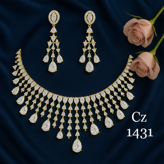 Beautiful American Diamonds necklace Set