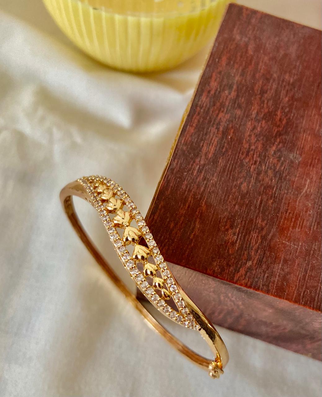 American diamonds studded bracelet.