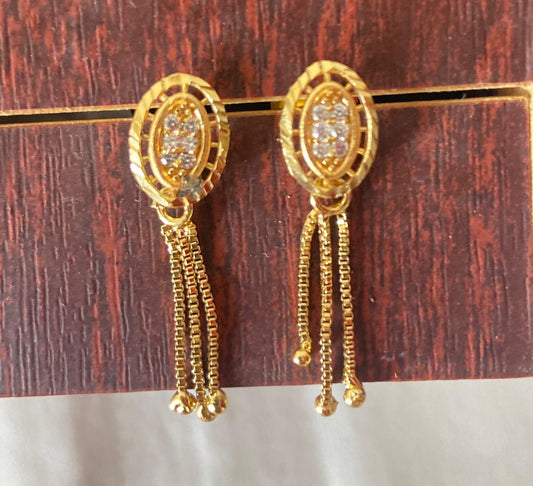 Gold Polish light weight earrings.