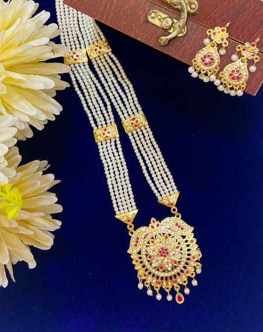 Jadau Rani Harr with Earrings