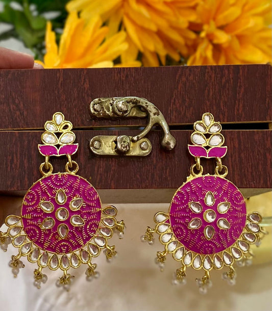 Pink Antique Earring