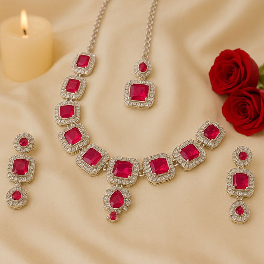 Pink Kundan Casual Ethnic light weight necklace set