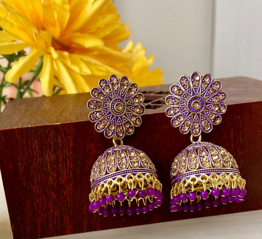 Purple Jhumka