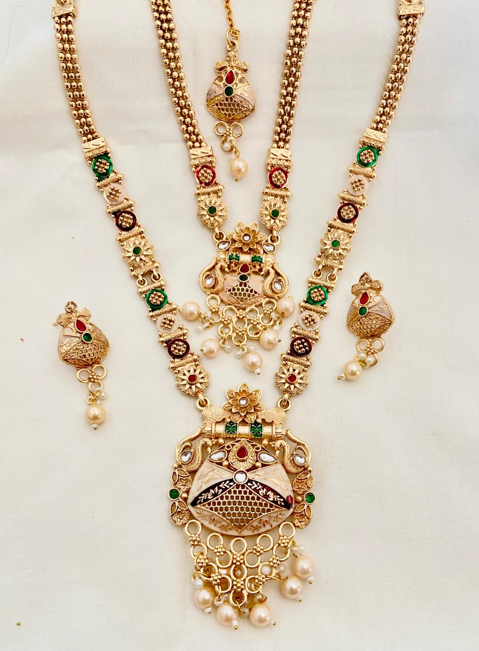 2 layered temple jewellary set