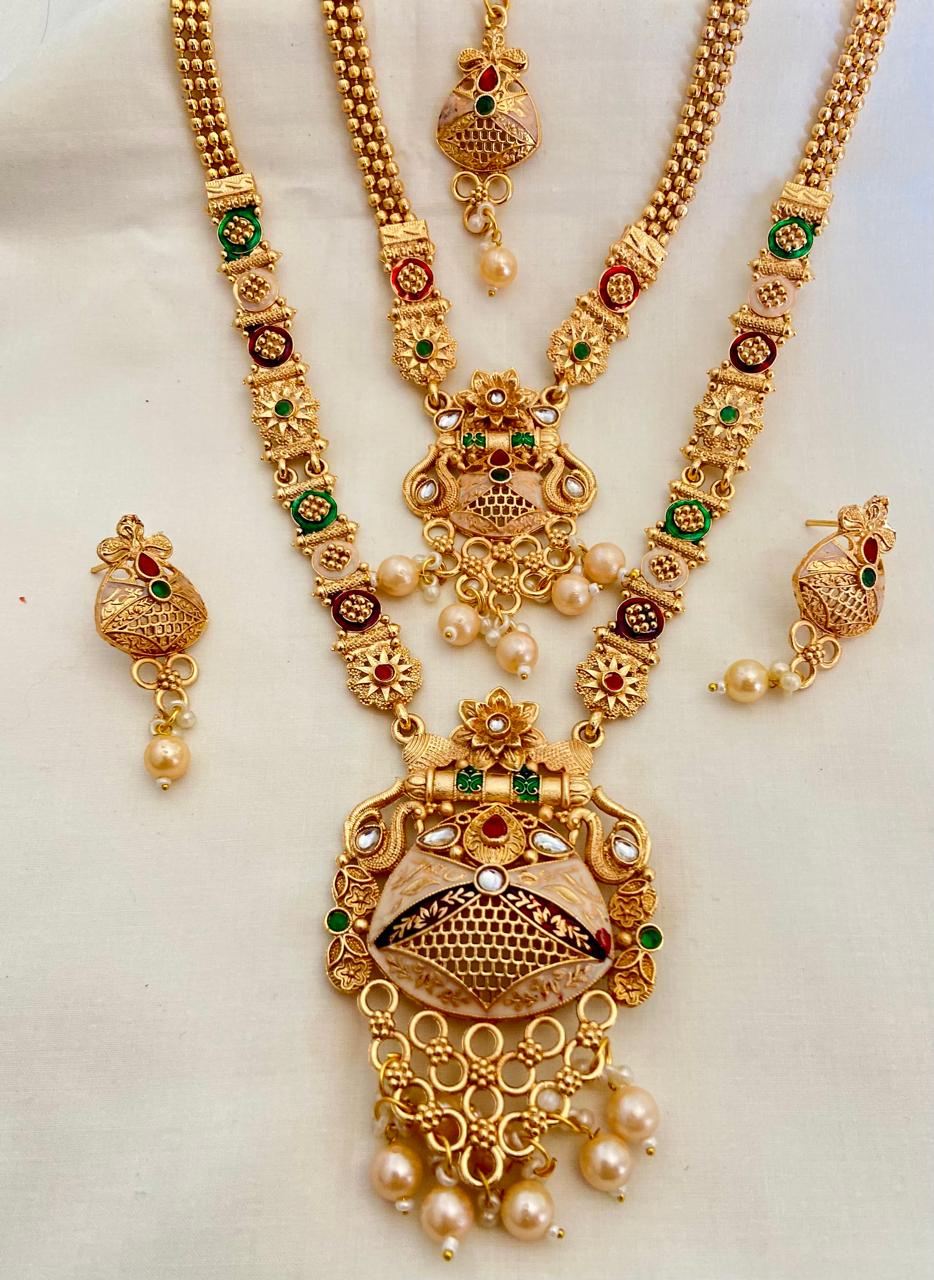 2 layered temple jewellary set